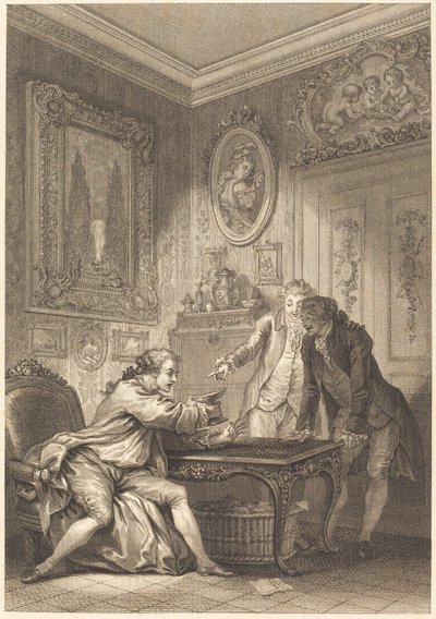 The Enchanted Cup by Jean Baptiste Michel Dupreel after Jean Honoré Fragonard
