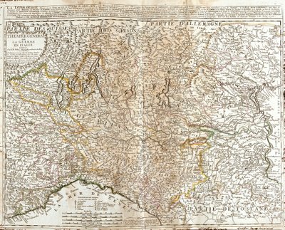 Map of Lombardy (Italy) by Jean Baptiste Nolin