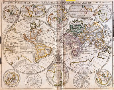 Map of the World by Jean Baptiste Nolin