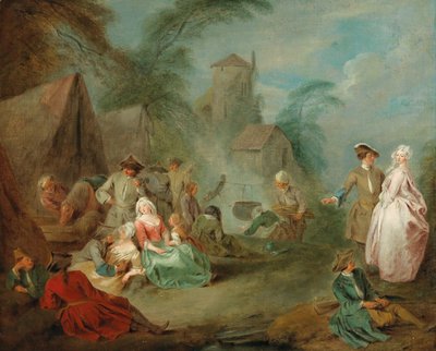 A military camp by Jean Baptiste Pater