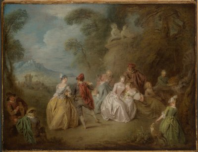 Courtly Scene in a Park by Jean Baptiste Pater