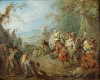 Encampment Soldiers Halt by Jean Baptiste Pater