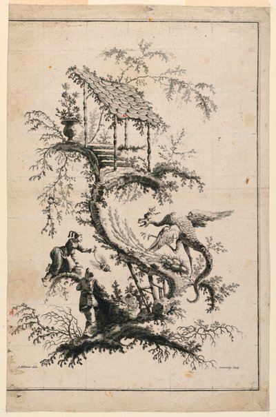 Plate, from Suite de Jeu Chinois by Jean Baptiste Pillement