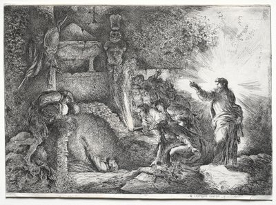 The Resurrection of Lazarus by Jean Baptiste Pillement