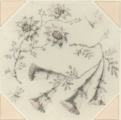 Trumpet Flowers and Daisies by Jean Baptiste Pillement
