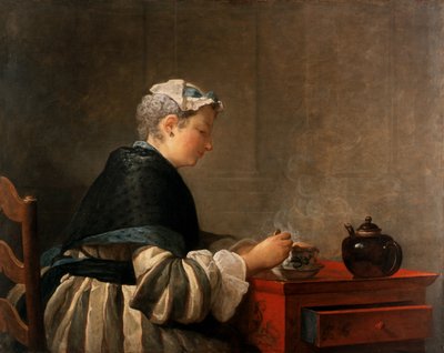 A Lady Taking Tea, 1735 by Jean Baptiste Simeon Chardin