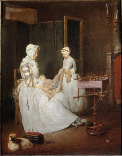 The Diligent Mother, c.1740 by Jean Baptiste Simeon Chardin