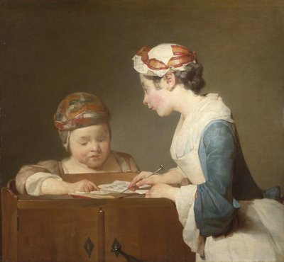 The Young Schoolmistress by Jean Baptiste Simeon Chardin