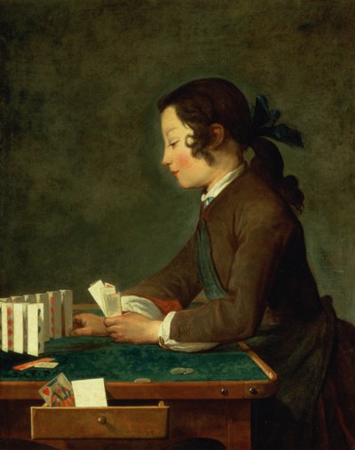 Young Boy Playing Cards by Jean Baptiste Simeon Chardin