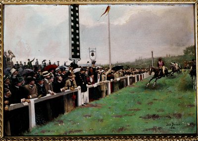 Races at Longchamp by Jean Beraud