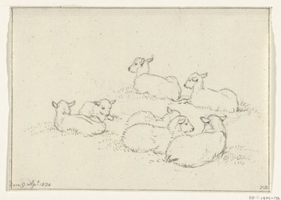 Six Lying Lambs by Jean Bernard