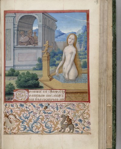 Bathsheba Bathing (Book of Hours) by Jean Bourdichon