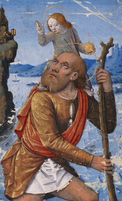 Saint Christopher by Jean Bourdichon