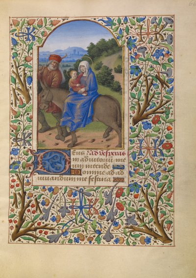 The Flight into Egypt by Jean Bourdichon