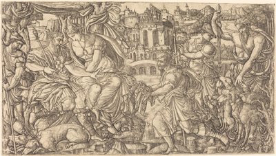 A King and Diana Receiving Huntsmen by Jean Duvet