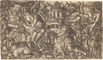 A King and Diana Receiving Huntsmen by Jean Duvet