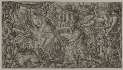 A King and Diana Receiving Huntsmen by Jean Duvet