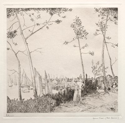 The Walk on the Port by Jean Emile Laboureur