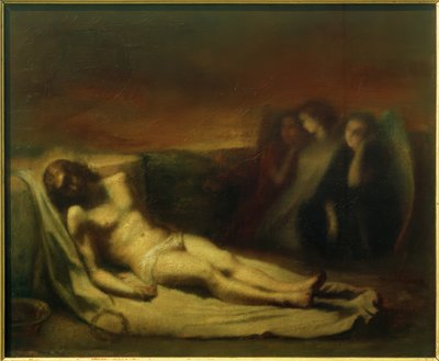 Body of Christ with Angels by Jean Francois Gigoux
