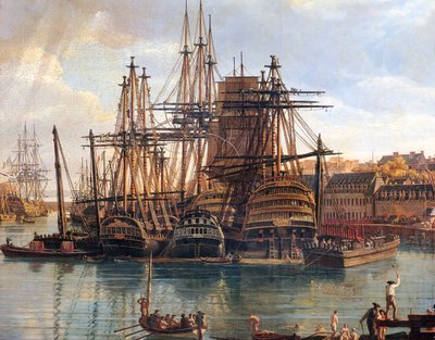 The Port of Brest by Jean Francois Hue