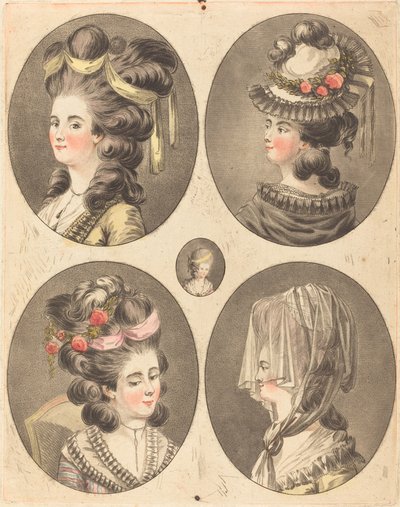 Models of Hairstyles by Jean Francois Janinet