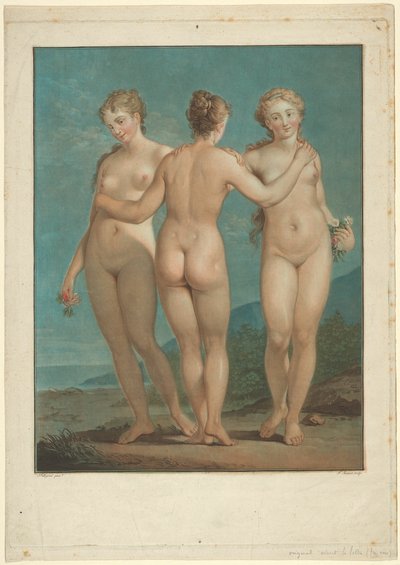 The Three Graces by Jean Francois Janinet