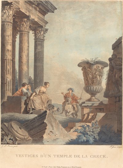 Vestiges of a Temple of Greece by Jean Francois Janinet