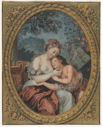 Zephyre and Flore by Jean Francois Janinet