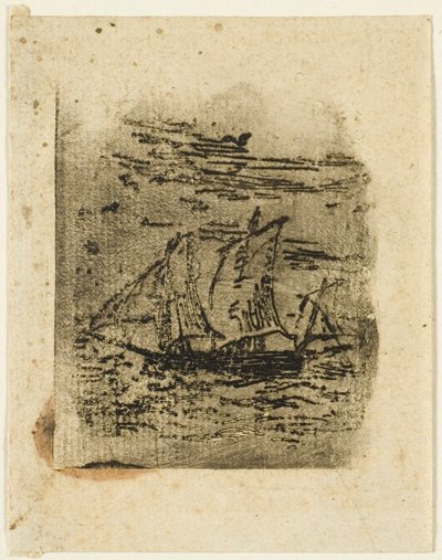 A Vessel Under Sail by Jean Francois Millet