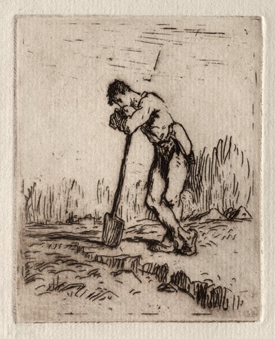 Man Leaning on a Spade by Jean Francois Millet