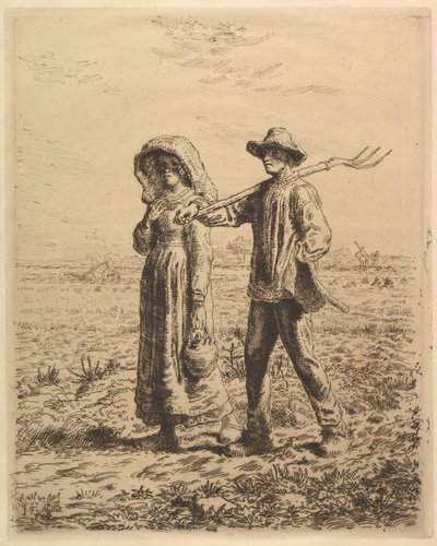 Peasants Going to Work by Jean Francois Millet