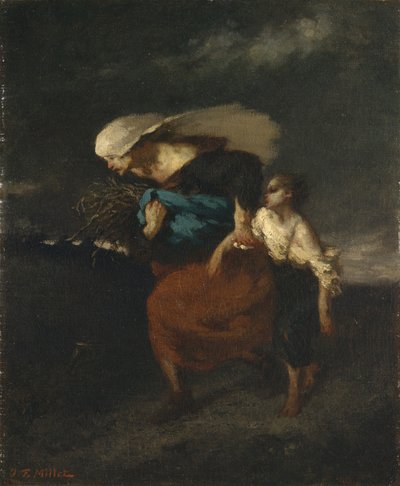 Retreat from the Storm by Jean Francois Millet