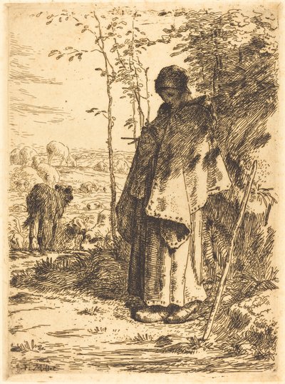 The Large Shepherdess by Jean Francois Millet