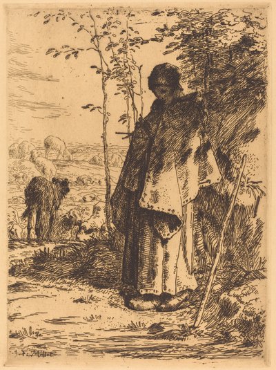 The Large Shepherdess by Jean Francois Millet