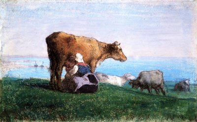 The Milkmaid by Jean Francois Millet