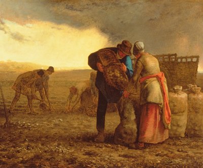 The Potato Harvest, 1855 by Jean Francois Millet