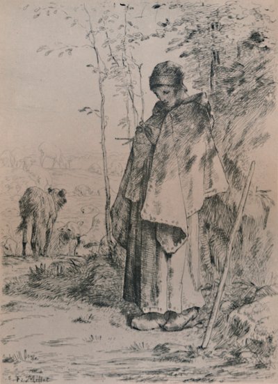 The Shepherdess by Jean Francois Millet