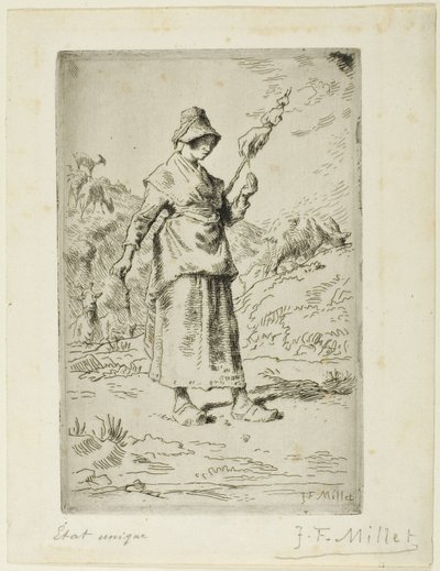 The Spinner by Jean Francois Millet
