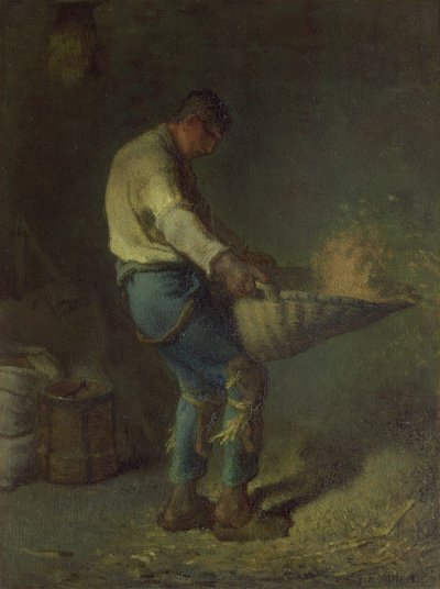 The Winnower by Jean Francois Millet