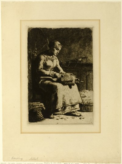 The Wool-Carder by Jean Francois Millet