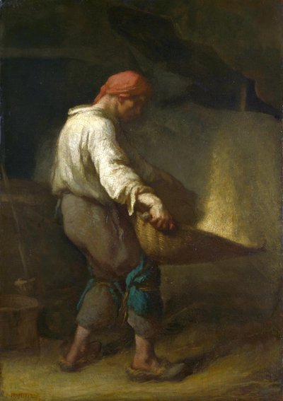 The Winnower by Jean Francois Millet