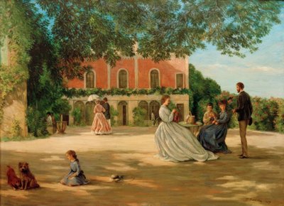 The Terrace of Meric by Jean Frederic Bazille