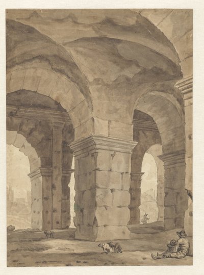 Under the Arches of the Colosseum by Jean Grandjean