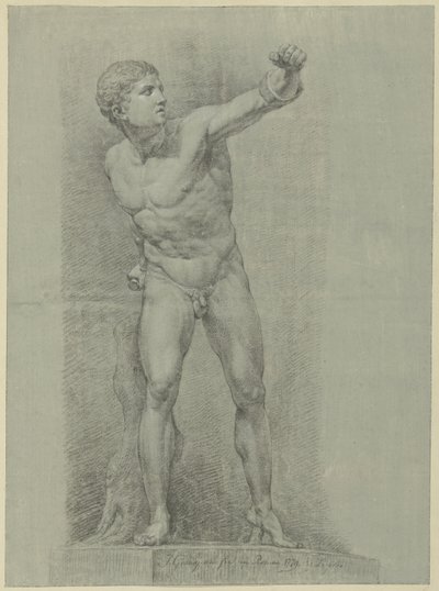 Study of the Statue of a Boxer by Jean Grandjean