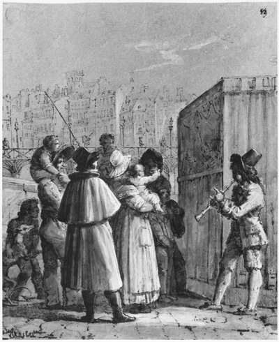 The Puppeteer on the Pont Neuf by Jean Henri Marlet