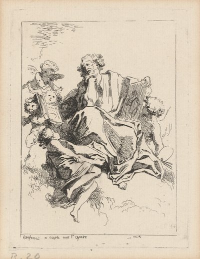 Saint Luke by Jean Honoré Fragonard after Giovanni Lanfranco