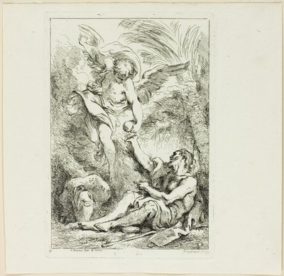 Hermit Saint in the Desert by Jean Honore Fragonard