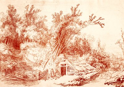 Sheepfold by Jean Honore Fragonard