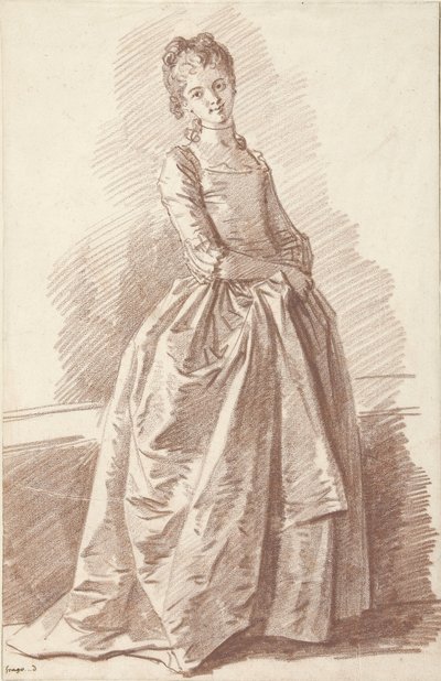 Standing Young Woman, Facing by Jean Honore Fragonard