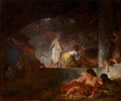 The Laundresses by Jean Honore Fragonard